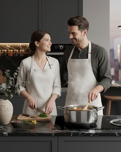 Useluck Silver Hybrid Nonstick Pot Set with Lid, 1.5/2 Qt Saucepan & 5 Qt Stock Pot