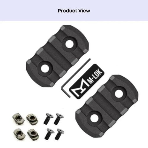 Gotical Multi Slots Mlok to Picatinny Rail Adapter 3 Slot Picatinny Rail Section Three Slots for MLok Handguard 2 Pieces (Pack of 2)