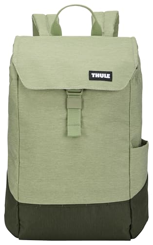 Thule Lithos 16L Green Backpack with Padded Laptop & Tablet Compartment - Quiet Green/Dark Green