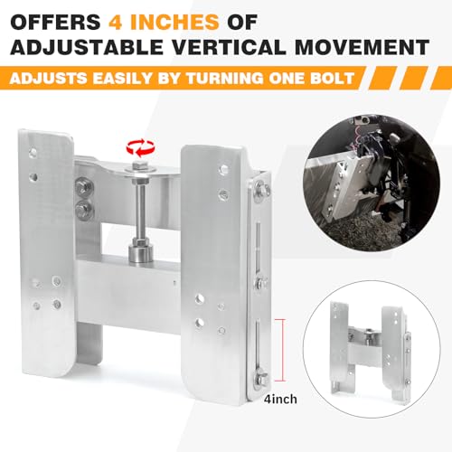 4-Inch Adjustable Outboard Jack Plate Setback for Boats Up to 225 HP - Manual Transom Mount