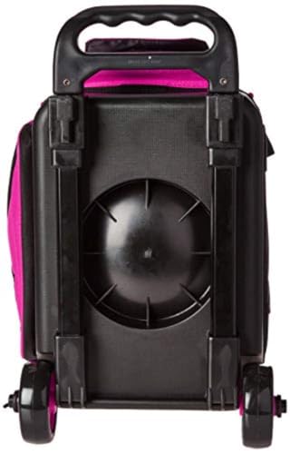 BSI Dash Triple Roller Bowling Bag - Black/Pink/Gray, Padded Ball & Shoe Compartments, Locking Handle