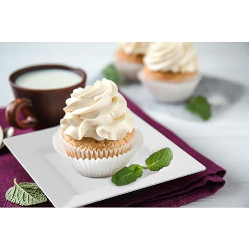 Mini Disposable Appetizer Plates - White 4.5 Inch Pack of 100 - Elegant & BPA Free