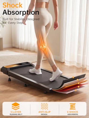 Gkyet Black Adjustable Incline Walking Treadmill Pad for Home Office 8% Incline