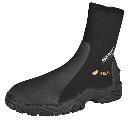 Large Neoprene Wetsuit Boots for Diving 6mm Side Zipper Waterproof