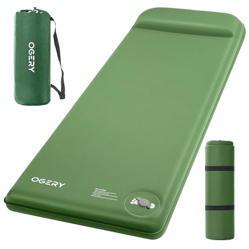 OGERY Green Self-Inflating Memory Foam Camping Mattress 3" Support Pad