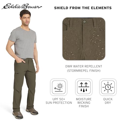 Eddie Bauer Men's Rainier Pants - 40W x 30L Slate Green, Waterproof, Active Fit