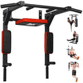 Wall Mount Pull Up Bar & Dip Station - Heavy Duty Steel Fitness Equipment, Supports 440 Lbs, Includes 2 Suspension Anchors - Variation of THIS Listing