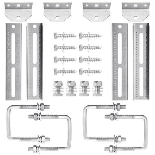 12-Inch Galvanized Boat Trailer Bunk Brackets for Crossmembers - Racewill