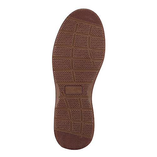 Dockers Mens Beacon Leather Boat Shoe - Dark Tan, Water-Resistant, Stain Defender