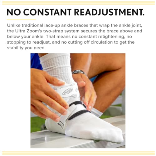 Ultra Zoom Hinged Sports Ankle Brace White Small/Medium - Recovery & Prevention