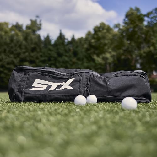 Field Hockey Travel Bag with Multiple Compartments and Stick Holders - Black/Black