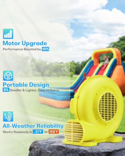 CooTentler 550W/0.73HP Portable Inflatable Bounce House Blower Pump