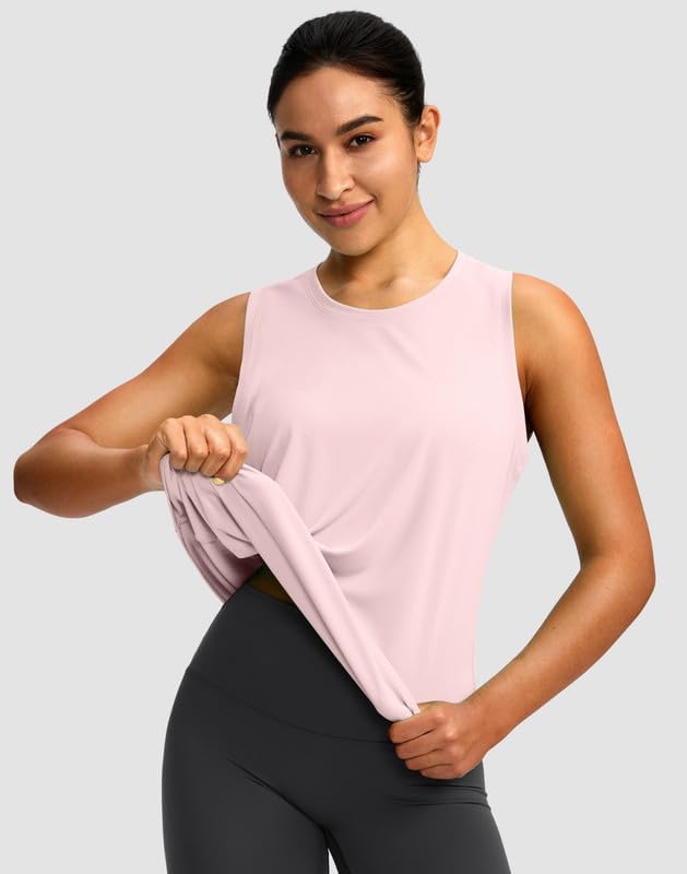 Skiennix Women's Athletic Tank Tops - Sleeveless Racerback Yoga & Gym Shirts | Loose Fit, Comfortable Design