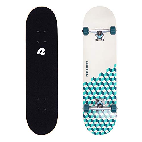 7.5-Inch Marine Isometric Skateboard Deck - Compact Cruiser & Trick Board
