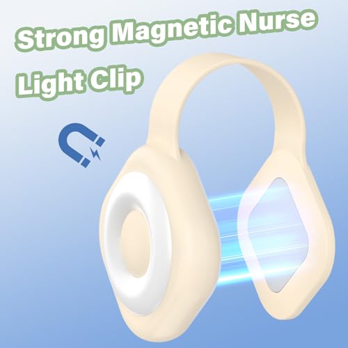 Rechargeable Nurse Night Light Clip Beige - 6 Brightness & 3 Color Modes