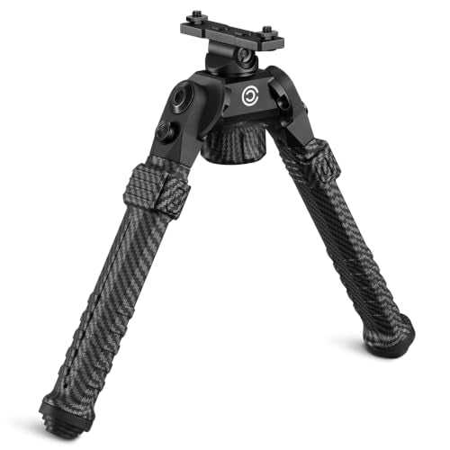 CVLIFE 30% Carbon Fiber Bipod 8-11 Inch Adjustable, Tilt & Swivel Head for Rifles