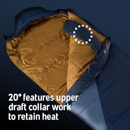 Dark Blue Kelty Cosmic Synthetic 20°F Backpacking Sleeping Bag - Long