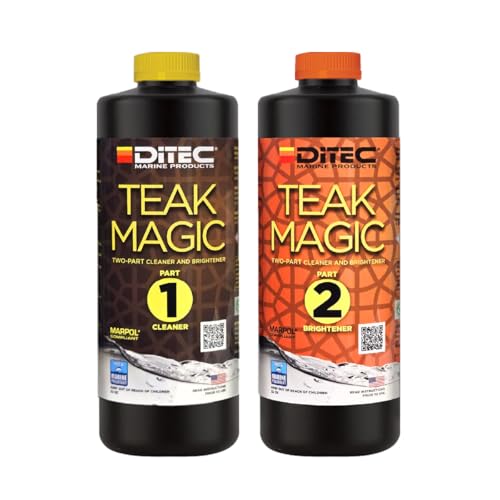Teak Cleaner Brightener Gel Kit - 32 Fl Oz Pack of 2 - Wood Restoration