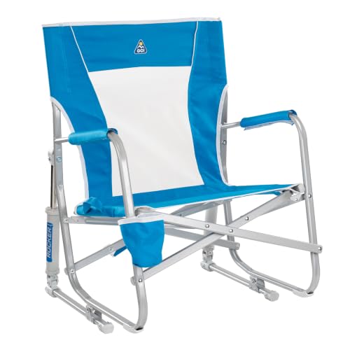 Portable Folding Beach Rocking Chair with Cup Holder - Saybrook Blue