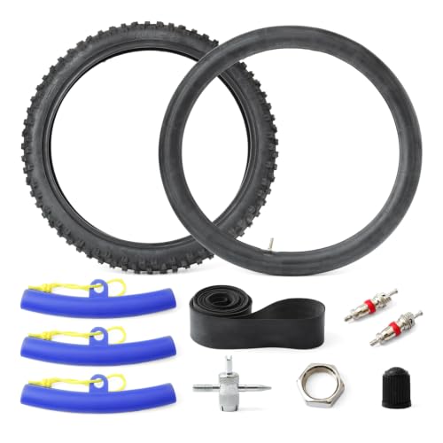VAINELY 70/100-19 Tire & Inner Tube Set Off-Road Compatible with Surron Light Bee X