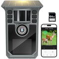 FRKTCAM Grey Solar Trail Camera 4K 64MP WiFi Bluetooth Night Vision Waterproof