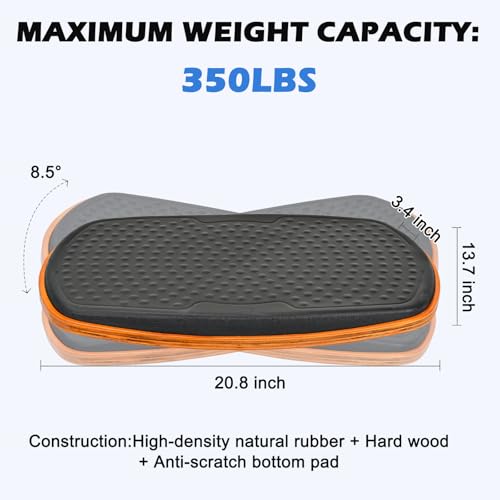 Ergohead Black Adjustable Balance Board for Standing Desks Anti-Fatigue Mat