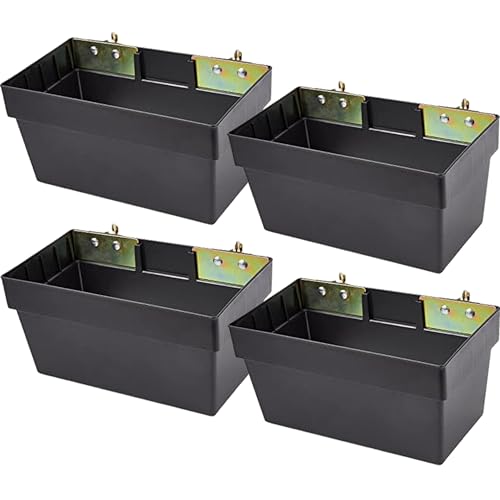 4 Pack E-Track Storage Bins for Truck Trailer Organization Heavy Duty Plastic