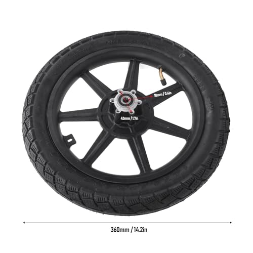 14x2.125 Electric Bike Tire with Rim and Inner Tube All-Terrain Replacement