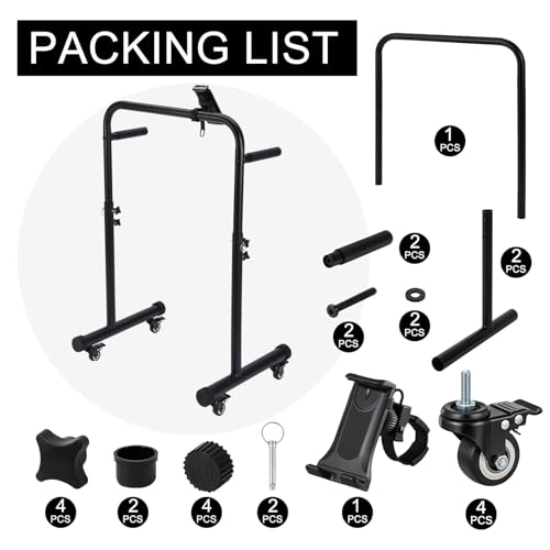 Leinuosen Adjustable 40.74-49.4 Inch Walking Pad Handle Bar with Phone Holder & Wheels