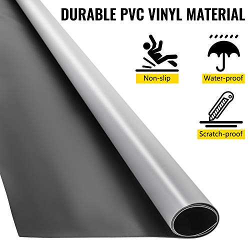 Dance Floor Roll 6.6 x 15.7 ft PVC Portable Practice Mat Non-Slip Wearproof Grey/Black