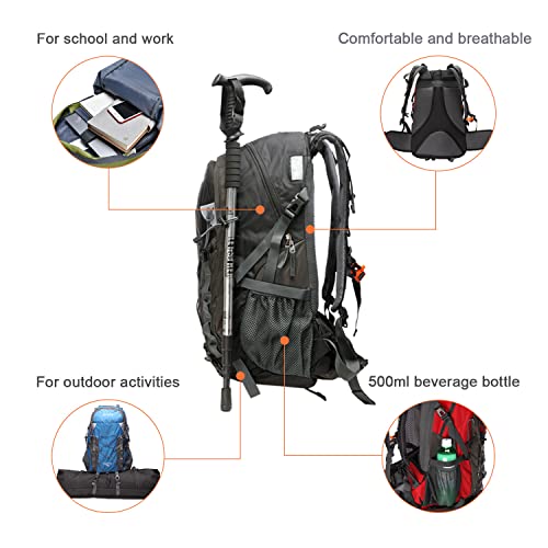 Diamond Candy Orange 40L Waterproof Hiking Backpack for Men and Women