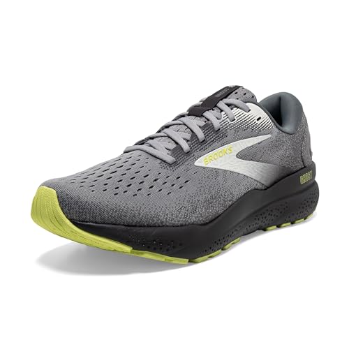 Brooks Men’s Ghost 16 Wide Neutral Running Shoes Primer Grey Lime Size 12