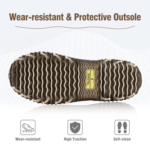 Women’s Waterproof Rubber Boots with Leopard Print - Mid Calf Rain & Hunting Boots, Size 5-11