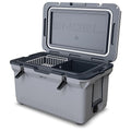 ENGEL Haze Gray 60 Qt Ultra-Light Injection Molded Cooler with Accessories