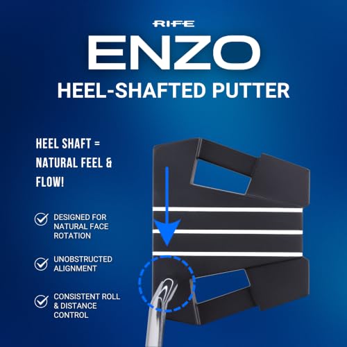 Long Golf Putter 38 Inch with 16 Inch Grip and Headcover - Stable Offset Steel Shaft