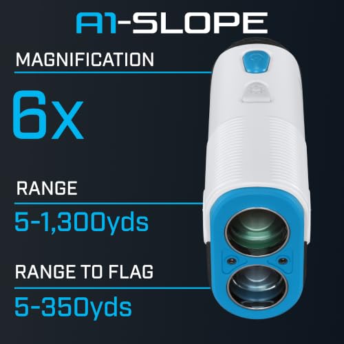Bushnell A1-Slope Laser Golf Rangefinder Blue - Compact, Tour-Trusted, 6x Magnification