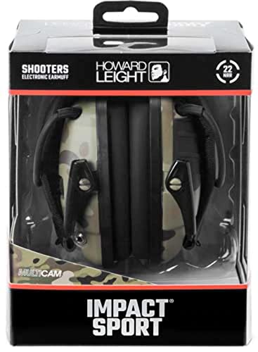 Howard Leight Impact Sport Electronic Shooting Earmuff, MultiCam, Medium