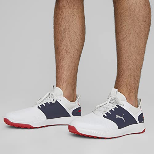PUMA Proadapt Alphacat Disc Golf Shoes - White, Silver, Navy - Size 11