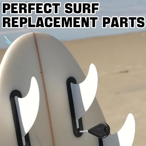 Surfboard Fin Key Set with 6 Fins & 24 Stainless Steel Screws - Black