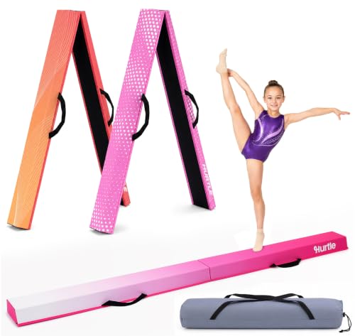 Hurtle Foldable Balance Beam for Kids and Toddlers - Purple 8FT with Carry Bag