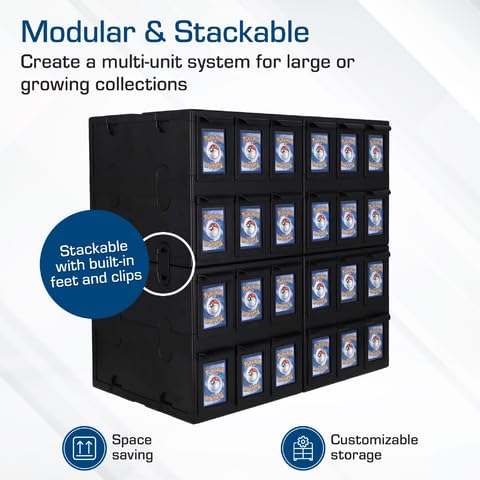 BCW Black 6-Drawer Card Catalog for Sports & Trading Cards