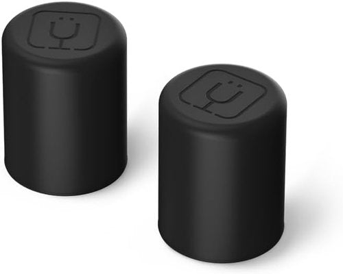 BrüMate Magnetic Straw Caps - Silicone Straw Topper 2-Pack | Dust & Dirt Resistant | Fits All Era & Resa Tumblers (Black)