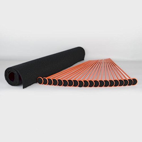 Gun Storage Solutions Rifle Rods Starter Kit with Shelf Liner, 20 Rods & 30x19 Inch Orange Liner