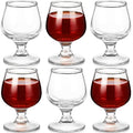 6 Pack 2 oz Shot Glasses for Whiskey Brandy Tequila - Clear Glass