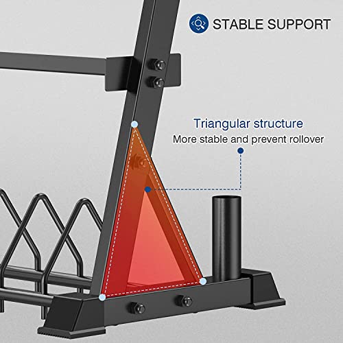 ULTRA FUEGO 3-Tier Dumbbell Rack with Weight Plate & Kettlebell Storage