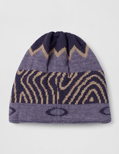Nordic Tassel Beanie for Men - Toadstool Norway Pattern, One Size