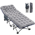 Aboron XXL Folding Camping Cot for Adults with Mattress - Graphite Gray Variation
