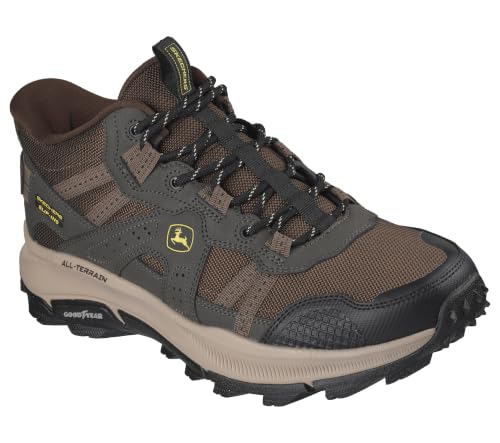 Skechers Men's John Deere Trail Inspired Mid Top Slip-On Shoes - Size 10.5, Brown