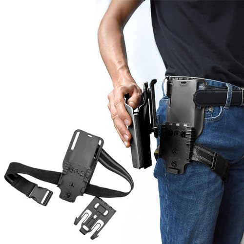 Black QLS Quick Locking System Kit with Fork & Duty Receiver Plate for Tactical Use - Mid/Low