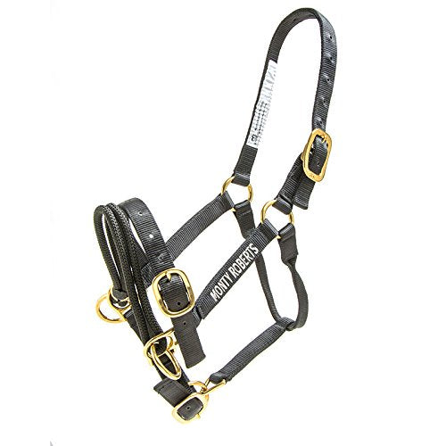 Monty Roberts Dually Headcollar ys/m - Adjustable Bitless Training Halter for Horses